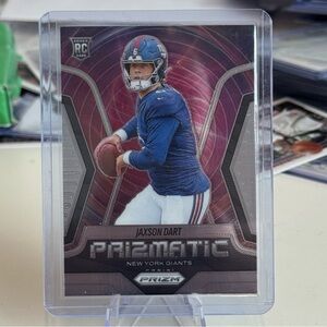 🔥 2025 Jaxson Dart Panini Prizm Prizmatic Rookie Card. New York Giants